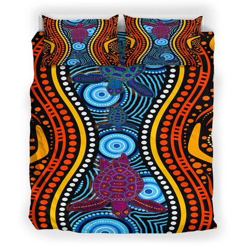 australia-indigenous-bedding-set-turtles-in-river-aboriginal-inspired