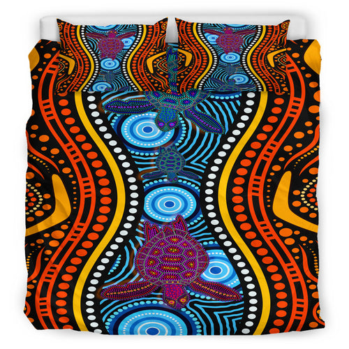 australia-indigenous-bedding-set-turtles-in-river-aboriginal-inspired