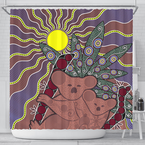 australia-aboriginal-inspired-shower-curtain-aboriginal-inspired-koala-baby-style-art-shower-curtain