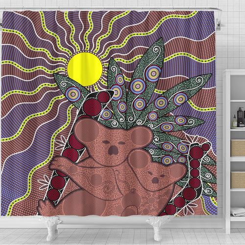 australia-aboriginal-inspired-shower-curtain-aboriginal-inspired-koala-baby-style-art-shower-curtain