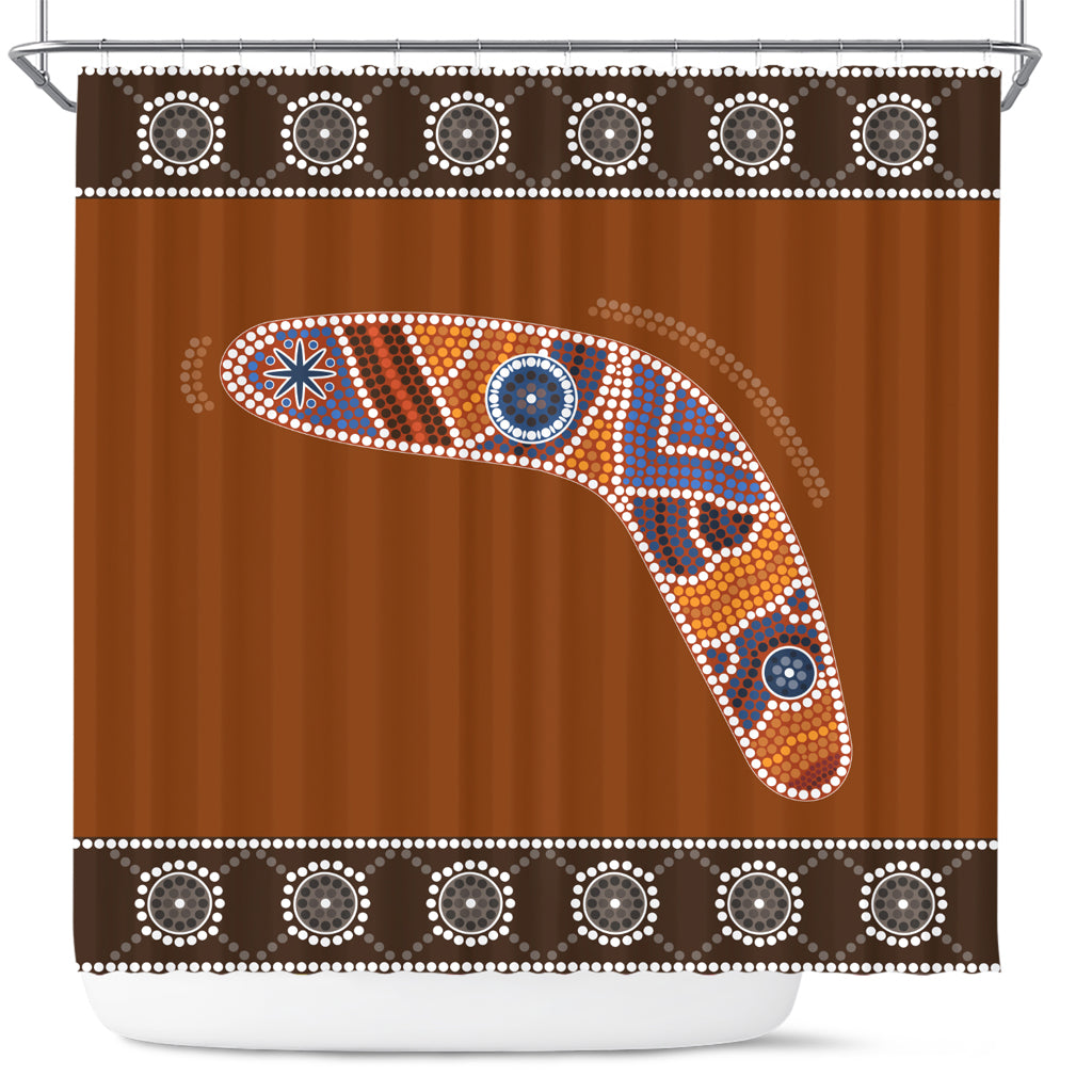 australia-aboriginal-inspired-shower-curtain-aboriginal-style-boomerang-shower-curtain