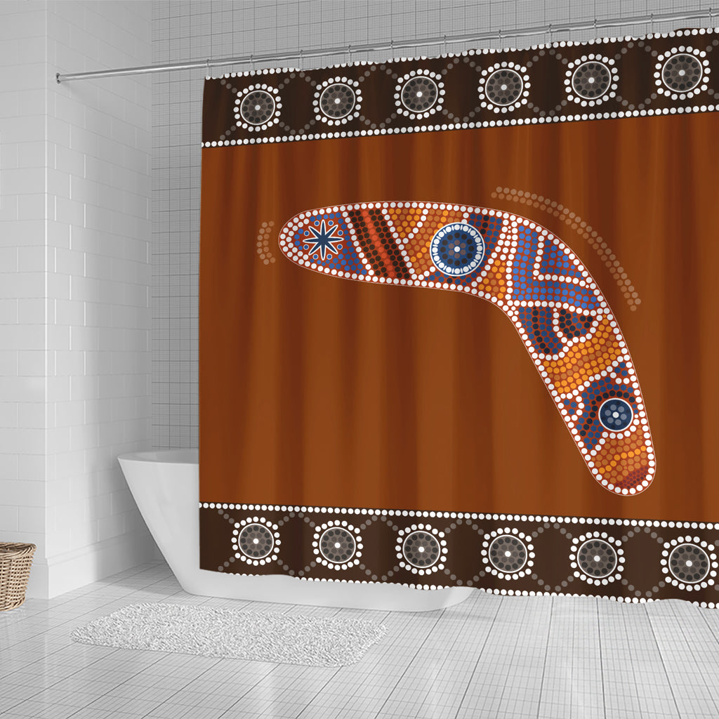 australia-aboriginal-inspired-shower-curtain-aboriginal-style-boomerang-shower-curtain