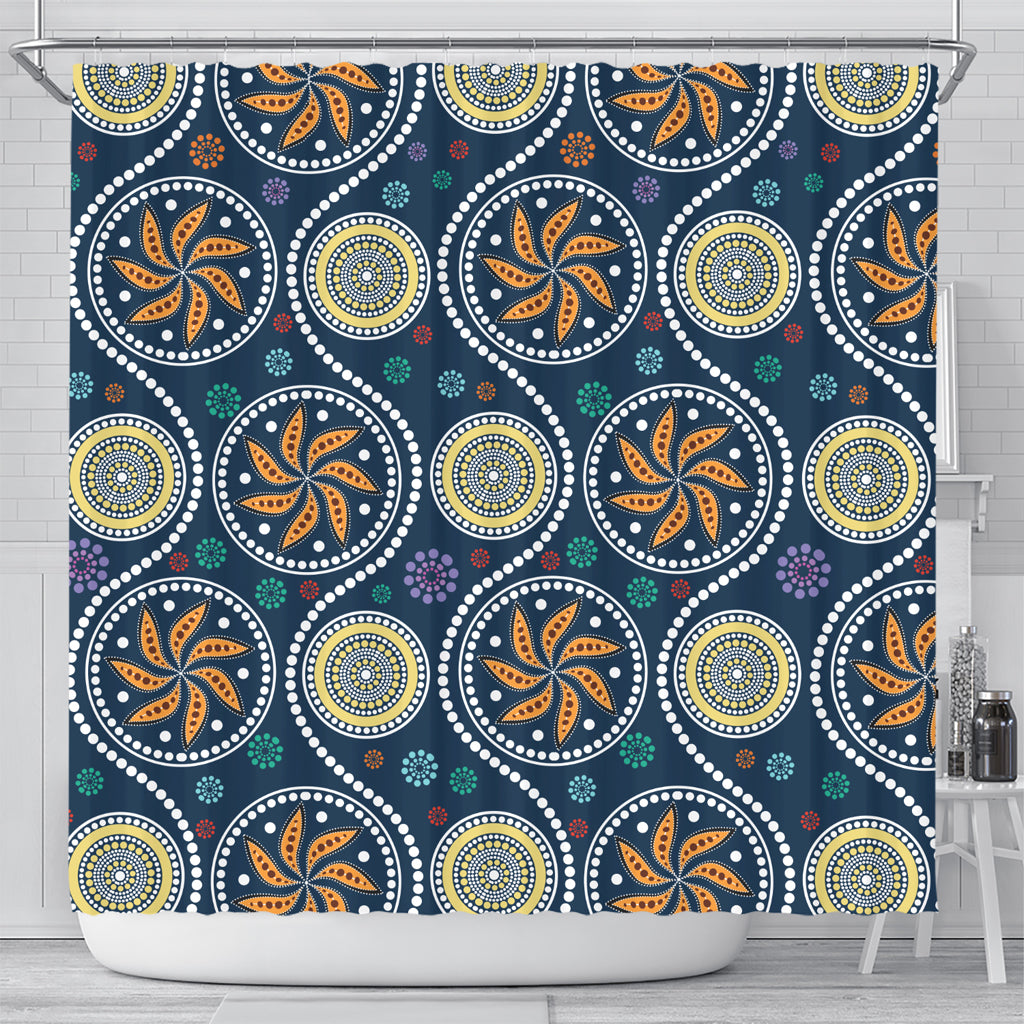 australia-aboriginal-inspired-shower-curtain-blue-aboriginal-dot-art-painting-shower-curtain