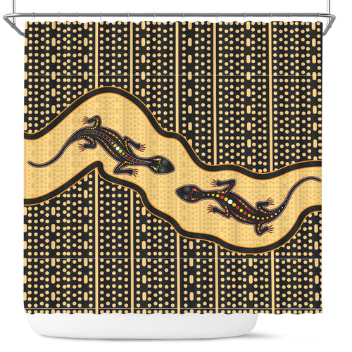 australia-aboriginal-inspired-shower-curtain-aboriginal-art-background-with-lizard-shower-curtain