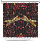australia-aboriginal-inspired-shower-curtain-aboriginal-art-background-with-dragonfly-shower-curtain
