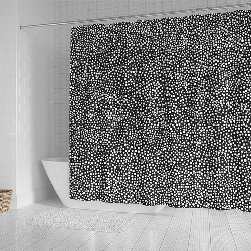 australia-aboriginal-inspired-shower-curtain-aboriginal-dots-on-black-style-art-shower-curtain