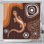 australia-aboriginal-inspired-shower-curtain-aboriginal-art-background-with-lizard-style-shower-curtain