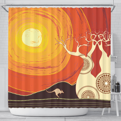 australia-aboriginal-inspired-shower-curtain-aboriginal-boab-tree-vector-painting-aboriginal-art-shower-curtain