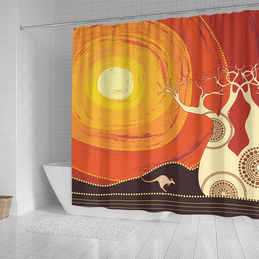 australia-aboriginal-inspired-shower-curtain-aboriginal-boab-tree-vector-painting-aboriginal-art-shower-curtain