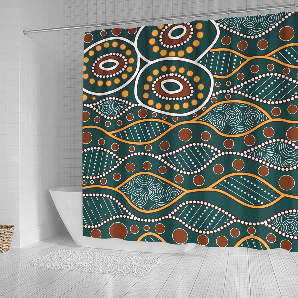 australia-aboriginal-inspired-shower-curtain