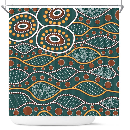 australia-aboriginal-inspired-shower-curtain
