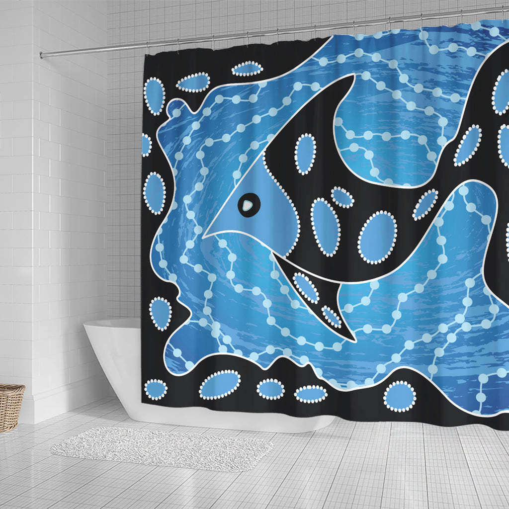 australia-aboriginal-inspired-shower-curtain-aboriginal-art-vector-background-with-fish-shower-curtain