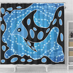 australia-aboriginal-inspired-shower-curtain-aboriginal-art-vector-background-with-fish-shower-curtain