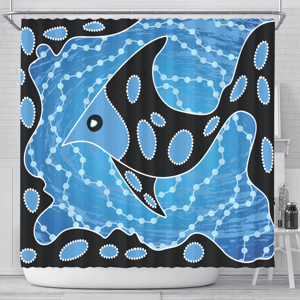 australia-aboriginal-inspired-shower-curtain-aboriginal-art-vector-background-with-fish-shower-curtain