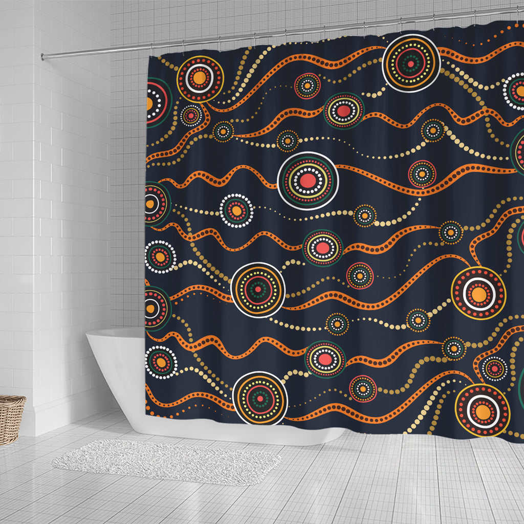 australia-aboriginal-inspired-shower-curtain-aboriginal-art-vector-seamless-background-shower-curtain