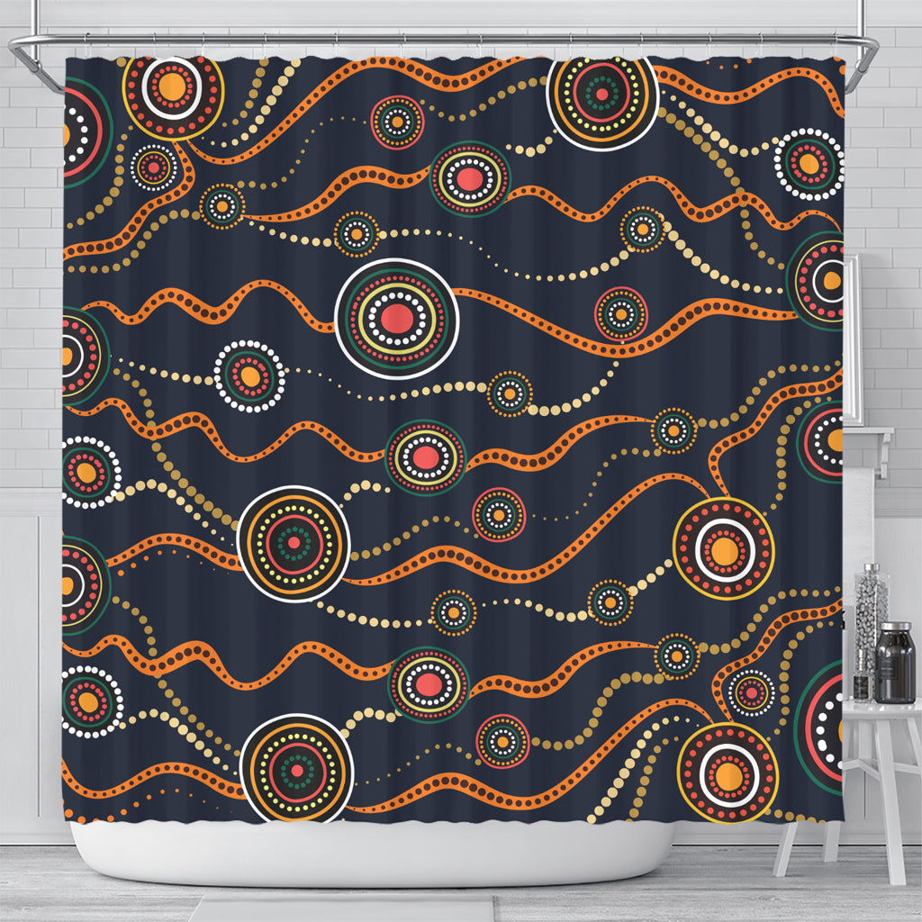 australia-aboriginal-inspired-shower-curtain-aboriginal-art-vector-seamless-background-shower-curtain