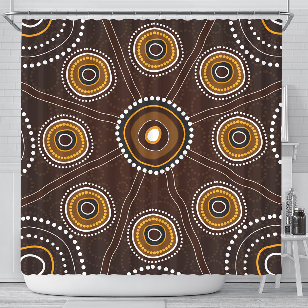 australia-aboriginal-inspired-shower-curtain-aboriginal-dot-art-shower-curtain