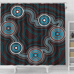 australia-aboriginal-inspired-shower-curtain-indigenous-dot-art-background-shower-curtain