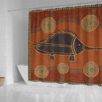 australia-aboriginal-inspired-shower-curtain-echidna-aboriginal-styled-dot-painting-artwork-shower-curtain