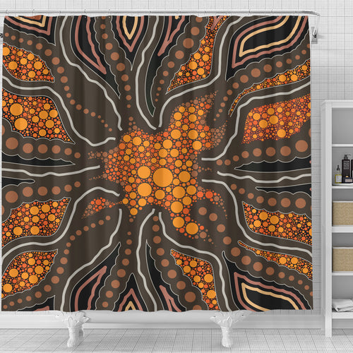 australia-aboriginal-inspired-shower-curtain-aboriginal-style-of-background-shower-curtain