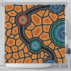 australia-aboriginal-inspired-shower-curtain-aboriginal-style-of-dot-painting-shower-curtain