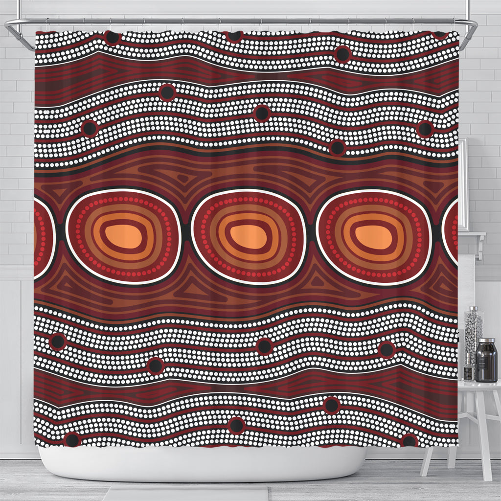 australia-aboriginal-inspired-shower-curtain-aboriginal-connection-concept-artwork-shower-curtain