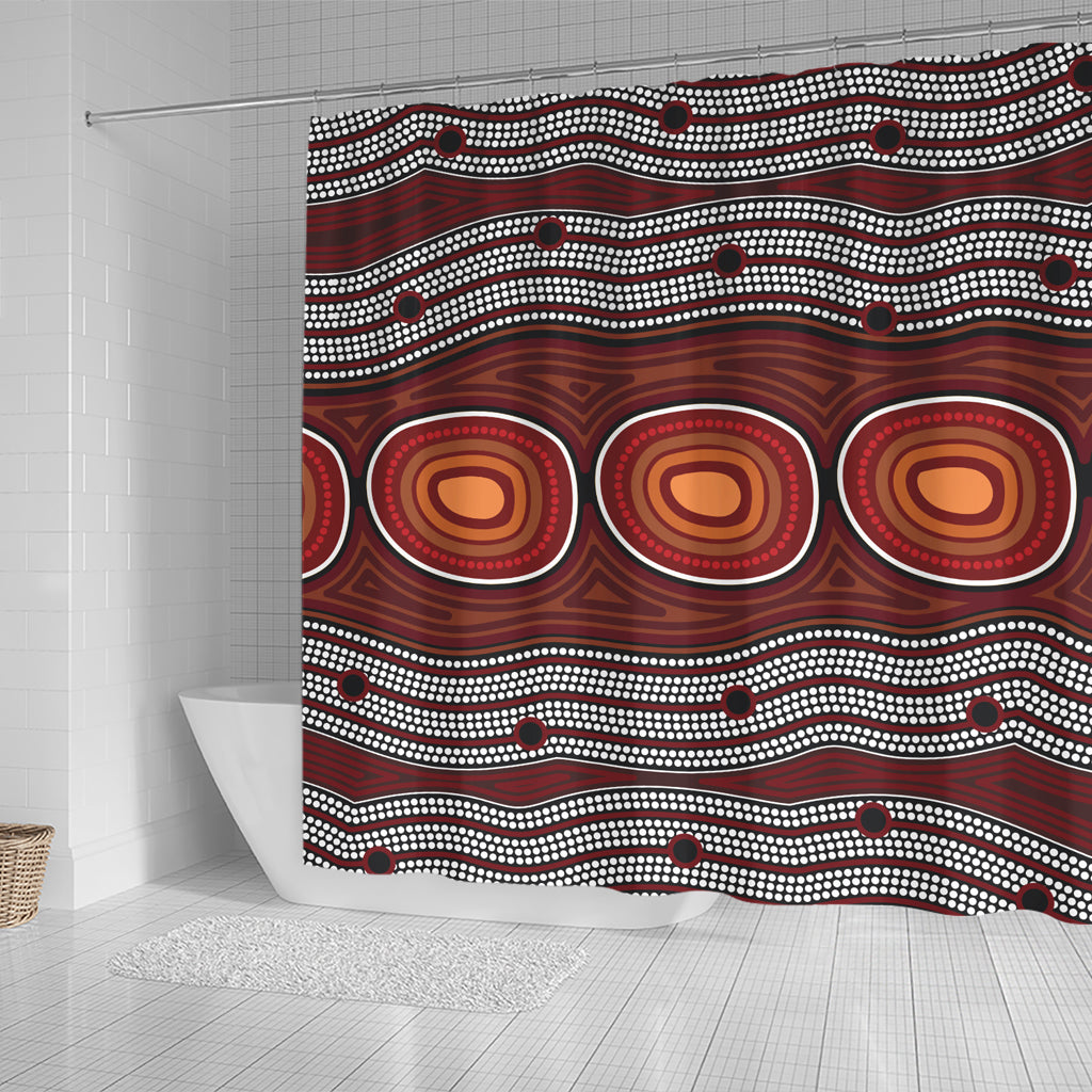 australia-aboriginal-inspired-shower-curtain-aboriginal-connection-concept-artwork-shower-curtain