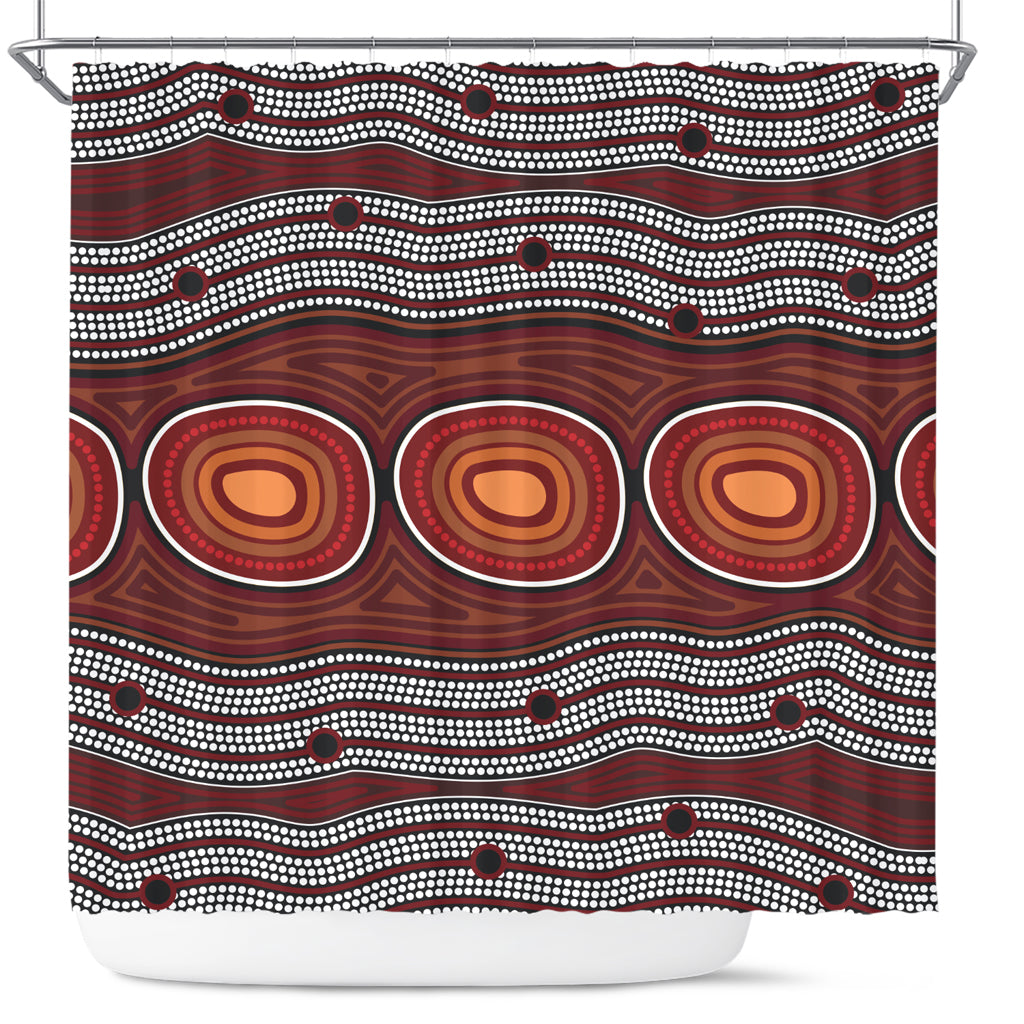 australia-aboriginal-inspired-shower-curtain-aboriginal-connection-concept-artwork-shower-curtain