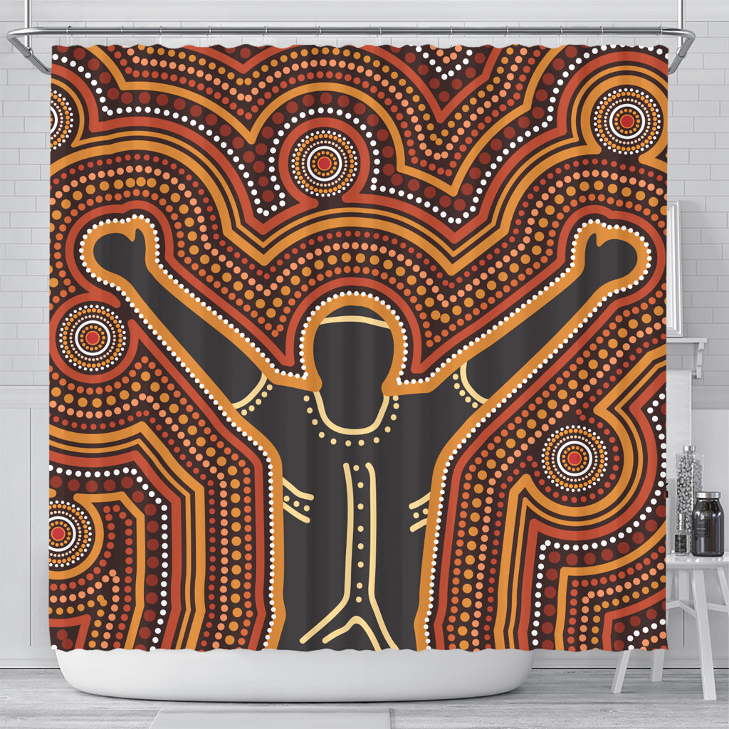 australia-aboriginal-inspired-shower-curtain-aboriginal-style-of-dot-background-depicting-victory-shower-curtain