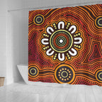 australia-aboriginal-inspired-shower-curtain-aboriginal-style-of-dot-background-connection-shower-curtain