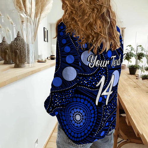 custom-text-and-number-women-casual-shirt-aboriginal-art-ver01