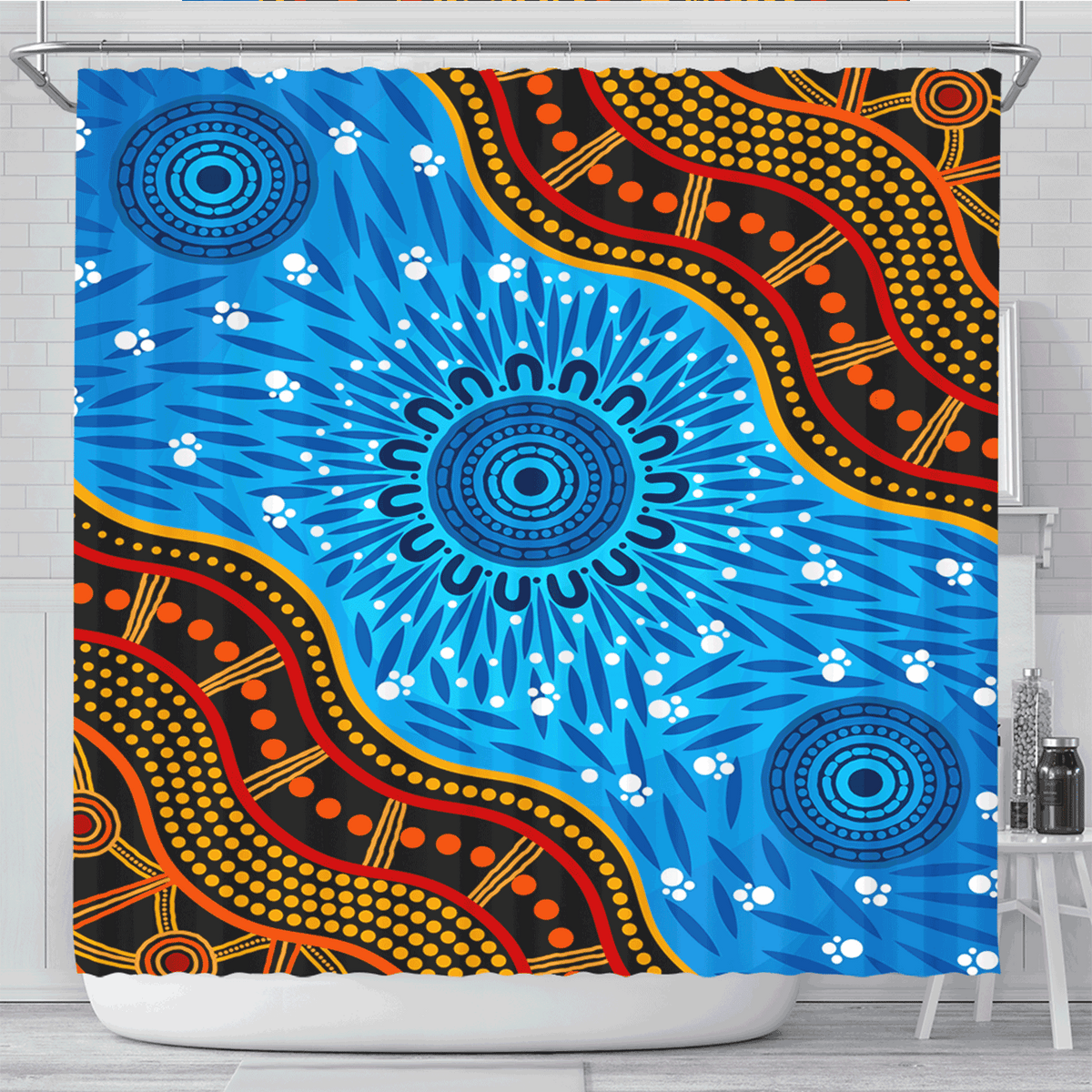 australia-aboriginal-inspired-shower-curtain-river-concept-aboriginal-style