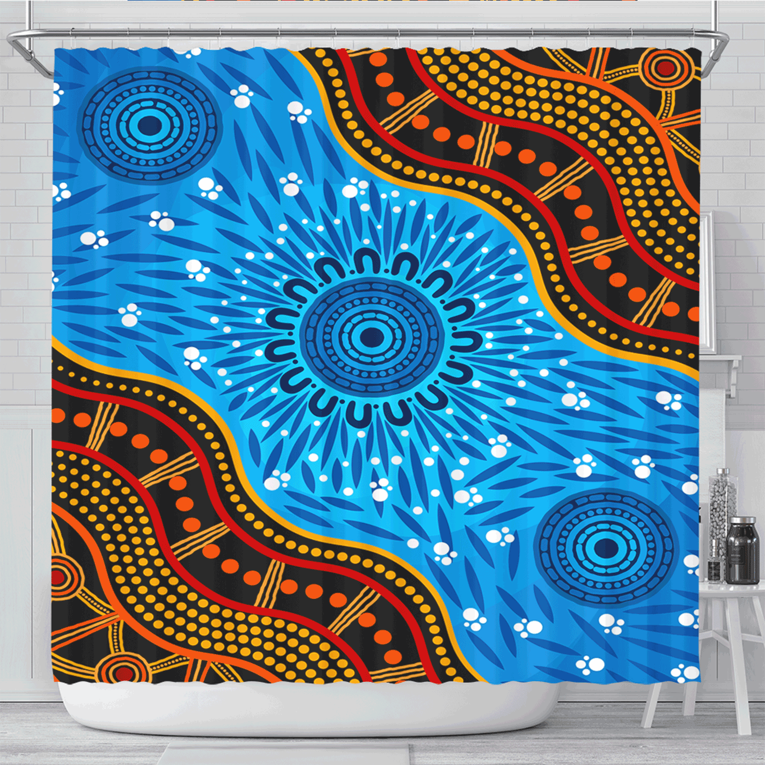australia-aboriginal-inspired-shower-curtain-river-concept-aboriginal-style