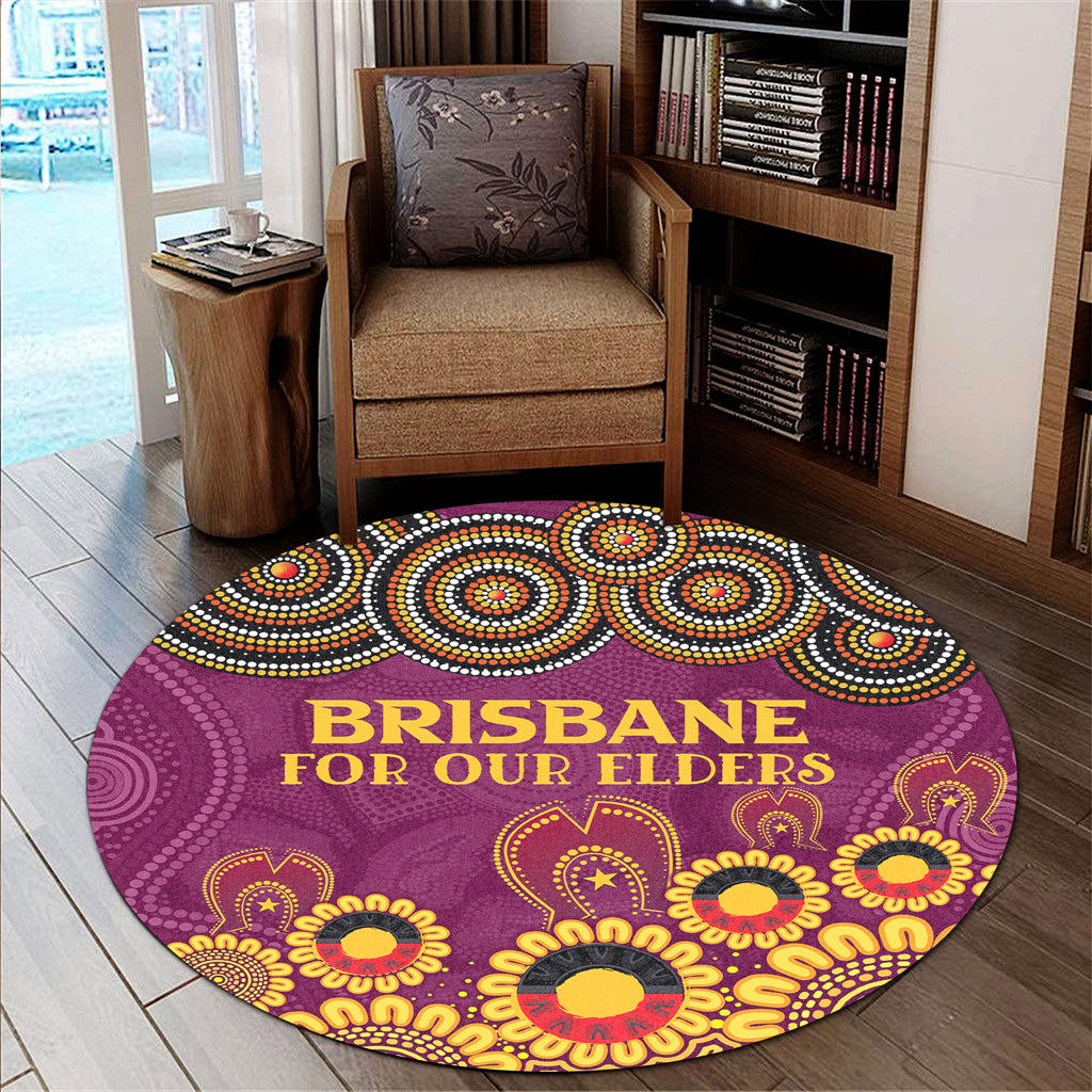 australia-brisbane-city-naidoc-round-rug-custom-brisbane-city-for-our-elders-round-rug