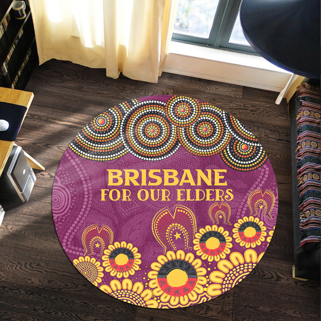 australia-brisbane-city-naidoc-round-rug-custom-brisbane-city-for-our-elders-round-rug
