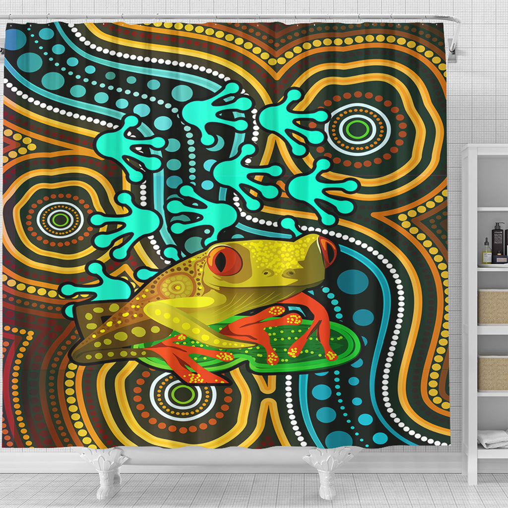 australia-aboriginal-inspired-shower-curtain-indigenous-aboriginal-inspired-frog