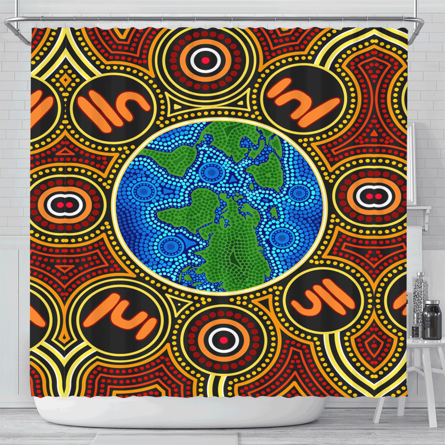 australia-aboriginal-inspired-shower-curtain-global-dot-art