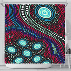 australia-aboriginal-inspired-shower-curtain-dreaming-story-aboriginal-art-background