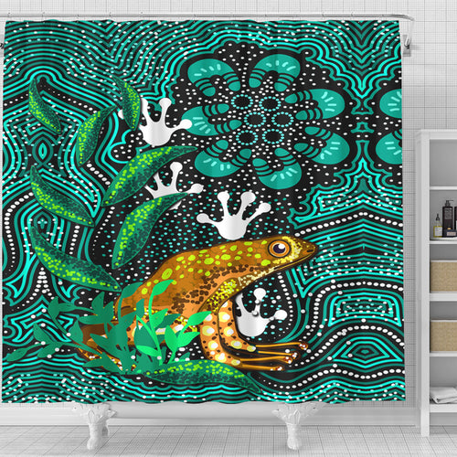 australia-aboriginal-inspired-shower-curtain-dreaming-indigenous-frog