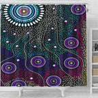 australia-aboriginal-inspired-shower-curtain-dreaming-art-dot-painting-background