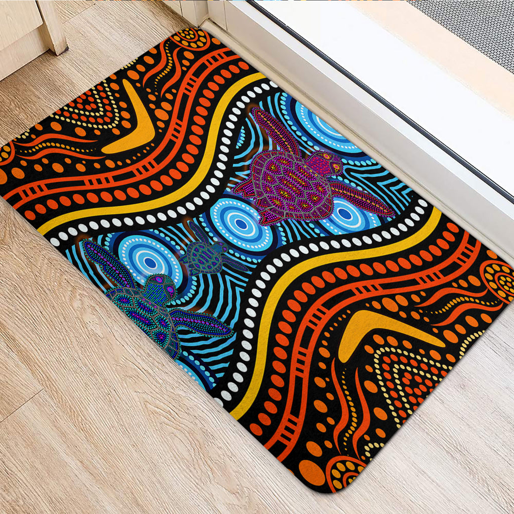 australia-aboriginal-inspired-door-mat-turtles-in-river