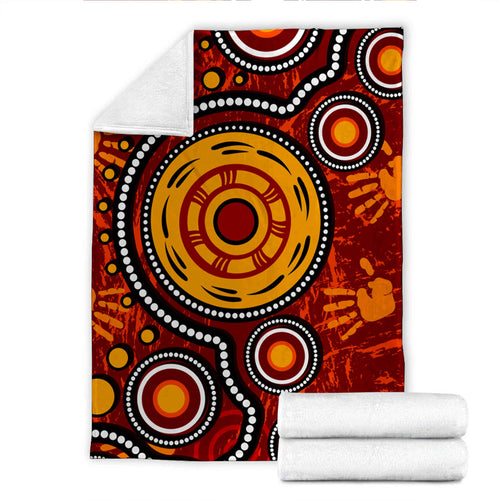 australia-aboriginal-inspired-blanket-aboriginal-dot-art-connection-concept-with-handprints