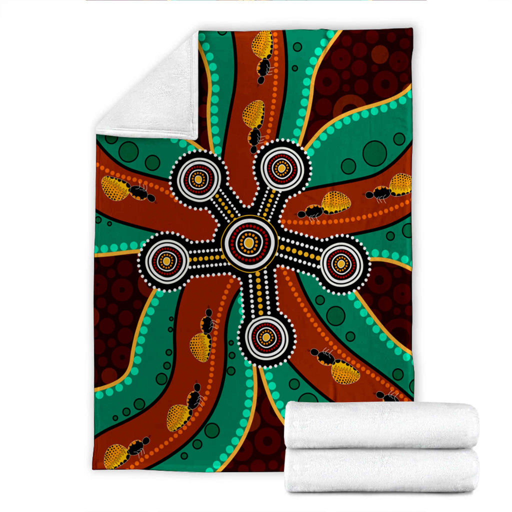 australia-aboriginal-inspired-blanket-aboriginal-dot-art-depicting-honey-ants