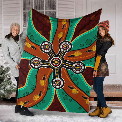 australia-aboriginal-inspired-blanket-aboriginal-dot-art-depicting-honey-ants