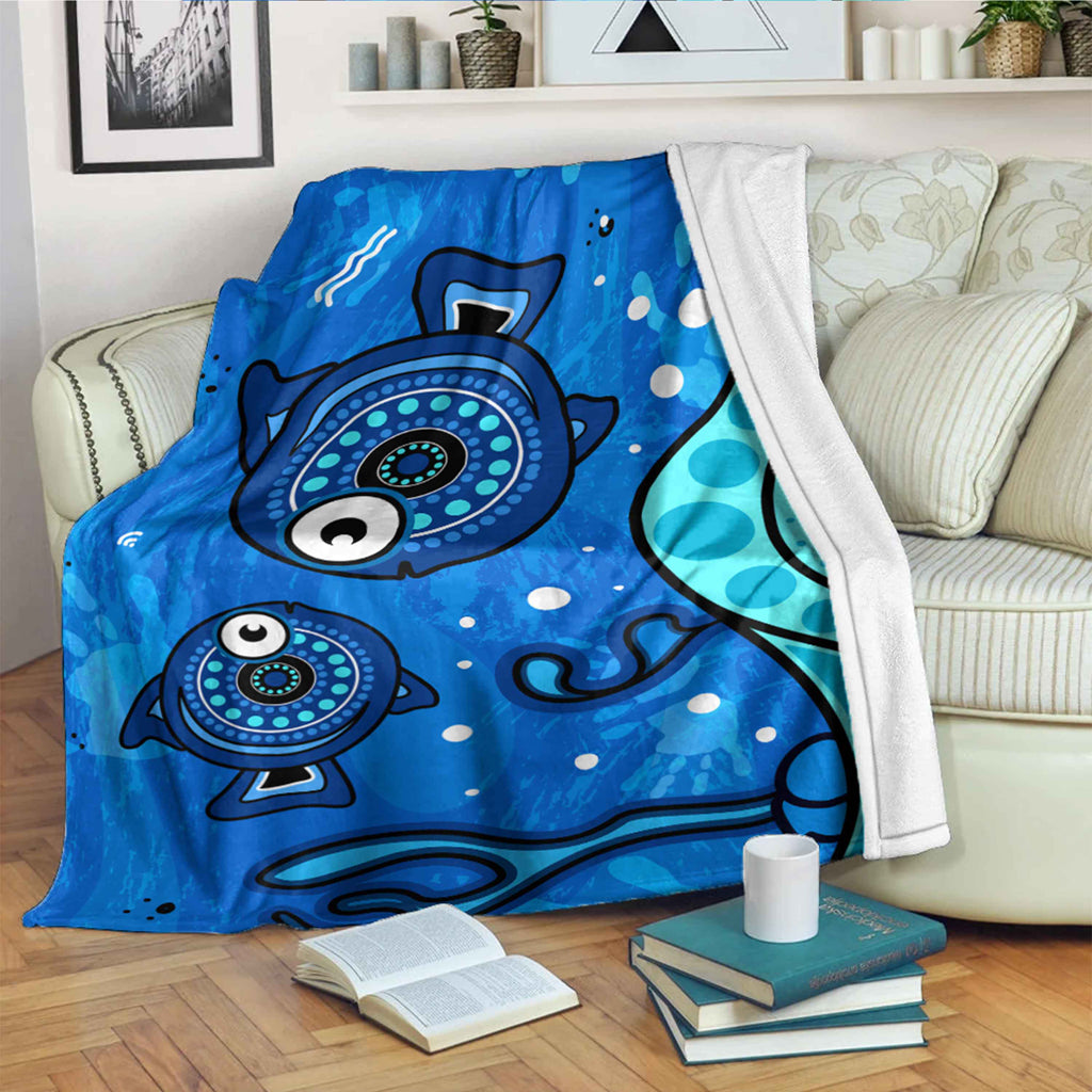 australia-aboriginal-inspired-blanket-aboriginal-dot-art-painting-with-fish-underwater-concept