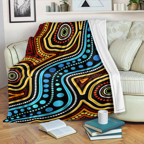 australia-aboriginal-inspired-blanket-aboriginal-dot-art-river-connection-concept
