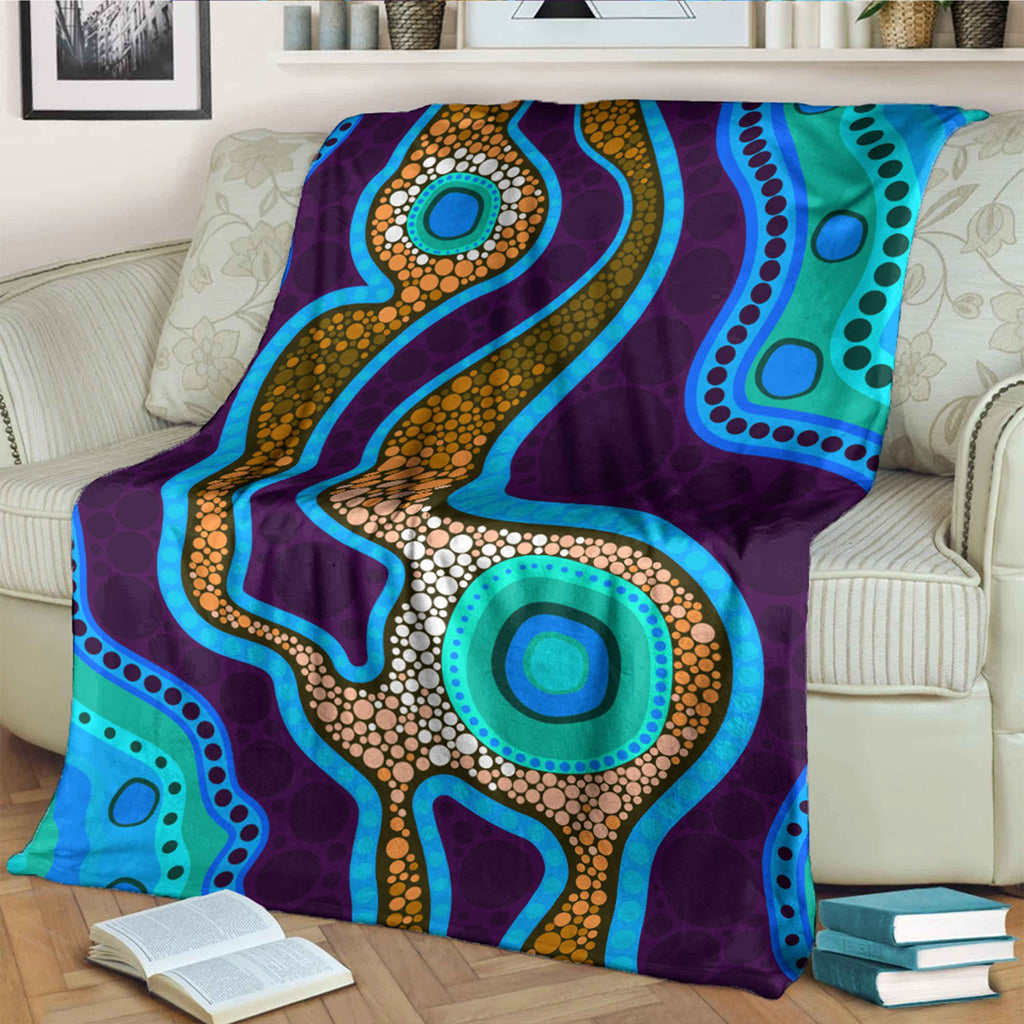 australia-aboriginal-inspired-blanket-aboriginal-dot-art-vector-background-with-river