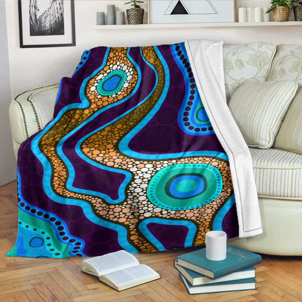 australia-aboriginal-inspired-blanket-aboriginal-dot-art-vector-background-with-river