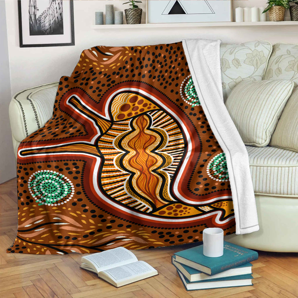australia-aboriginal-inspired-blanket-aboriginal-emu-art-illustration