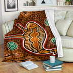 australia-aboriginal-inspired-blanket-aboriginal-emu-art-illustration